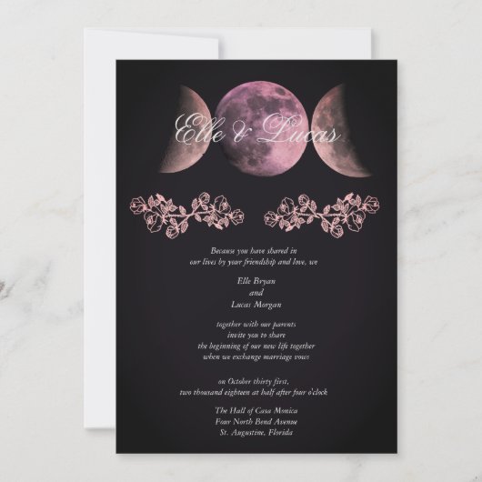 Faire-part de mariage Prosecco Triple Lune (Devant)