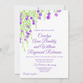 Faire-part de mariage Purple Wisteria (Devant)