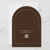 Faire-Part de Mariage QR Code à Arche Dorée sur Fo (Dos)