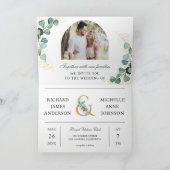 Faire-part de mariage QR Code tout-en-un avec arch (Intérieur)
