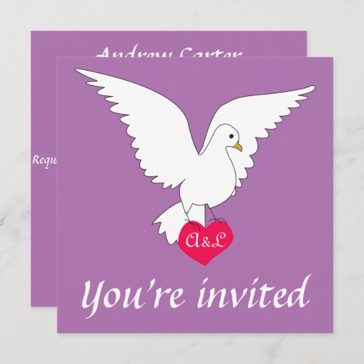 Faire-part de mariage radiant orchidée (Devant / Derrière)