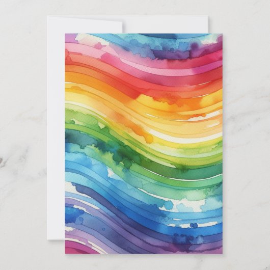 Faire-part de mariage Rainbow Cake (Dos)