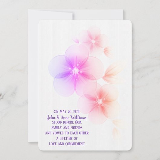 Faire-part de mariage Rainbow Cherry Blossom (Devant)