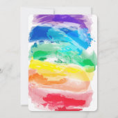 Faire-part de mariage Rainbow Watercolor (Dos)