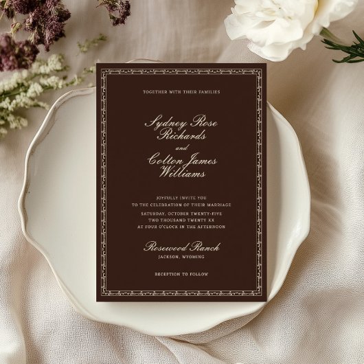 Faire-part de mariage Ranch Western Romantique