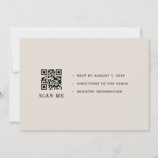 Faire-part de mariage Ranch Western Rustique (Dos)