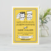 Faire-part de mariage Raptor Retro (Debout devant)