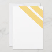 Faire-part de mariage rayé jaune et gris (Dos)