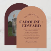 Faire-part de mariage rayée de luxe (Devant / Derrière)