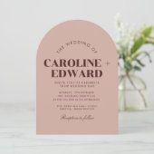 Faire-part de mariage rayée de luxe (Debout devant)