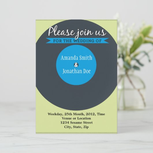 Faire-part de mariage record de cru (Debout devant)