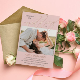 Faire-part de mariage recto-verso Blush Join Us Sc