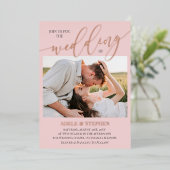 Faire-part de mariage recto-verso Blush Join Us Sc (Debout devant)