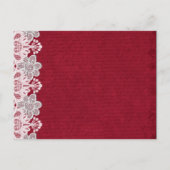 Faire-part de mariage Red Lace (Dos)
