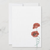 Faire-part de mariage Red Peonies (Dos)