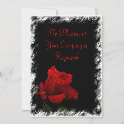 Faire-part de mariage Red Rose (Devant)
