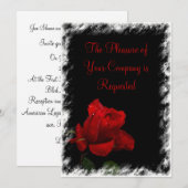 Faire-part de mariage Red Rose (Devant / Derrière)