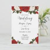 Faire-part de mariage Red Roses (Debout devant)