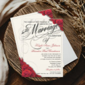 Faire-part de mariage Red Roses