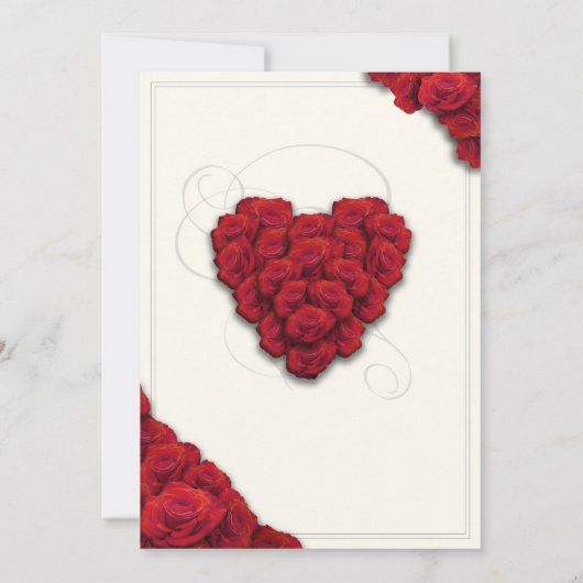 Faire-part de mariage Red Roses (Dos)