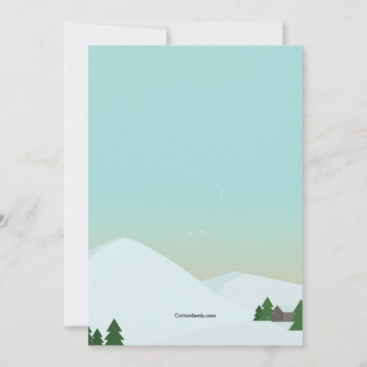 Faire-part de mariage Red Skis (Dos)