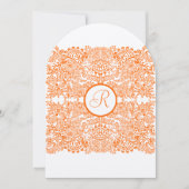 Faire-part de mariage Reflets d'oiseaux d'amour or (Devant)