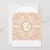Faire-part de mariage Reflets d'oiseaux d'amour or (Devant)