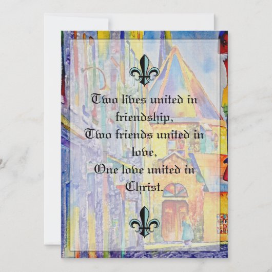 Faire-part de mariage religieuse (Devant)