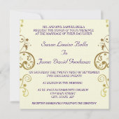 Faire-part de mariage--Remous foncés de pourpre et (Dos)