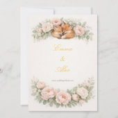 Faire-part de mariage Renard Capricieux et floral  (Devant)
