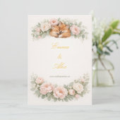 Faire-part de mariage Renard Capricieux et floral  (Debout devant)