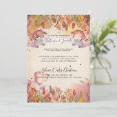 Faire-part de mariage Renards Vintage (Debout devant)