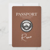Faire-part de mariage Reno Passport Brown (Dos)