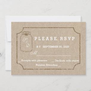 Faire-part de Mariage   Réponse RSVP sur Toile de 