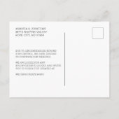 Faire-part de mariage Report de date (Dos)