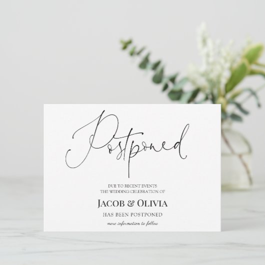 Faire-part de mariage reporté (Debout devant)