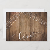 Faire-part de mariage reporté avec des lumières en (Dos)