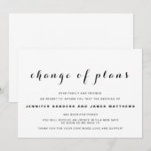 Faire-part de mariage reporté "Changement de plans (Devant / Derrière)