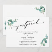 Faire-part de mariage reporté Elegant Eucalyptus (Devant / Derrière)