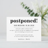 Faire-part de MARIAGE REPORTÉ information simple (Debout devant)