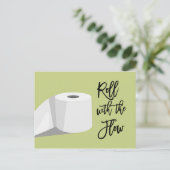 Faire-Part de Mariage Reporté Papier Toilette Humo (Debout devant)