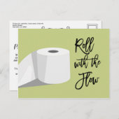 Faire-Part de Mariage Reporté Papier Toilette Humo (Devant / Derrière)