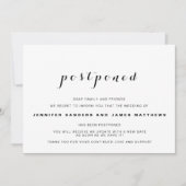 Faire-part de mariage reporté simple (Devant)