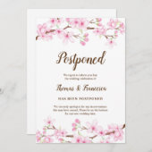 Faire-part de mariage reporté sous les fleurs de c (Devant / Derrière)