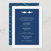 Faire-part de mariage requin (Devant / Derrière)