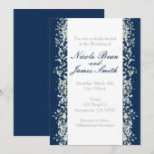 Faire-part de mariage Respiration de bébé bleu et  (Devant / Derrière)