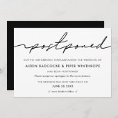 Faire-part de mariage retardé écrit à la main mode (Devant / Derrière)