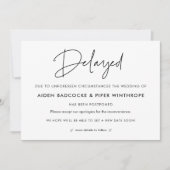 Faire-part de mariage retardé moderne (Devant)