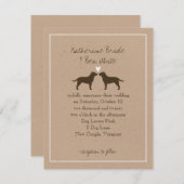 Faire-part de mariage Retrievers Labrador Chocolat (Devant / Derrière)