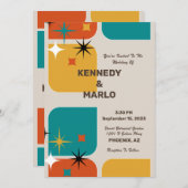 Faire-part de mariage rétro (Devant / Derrière)